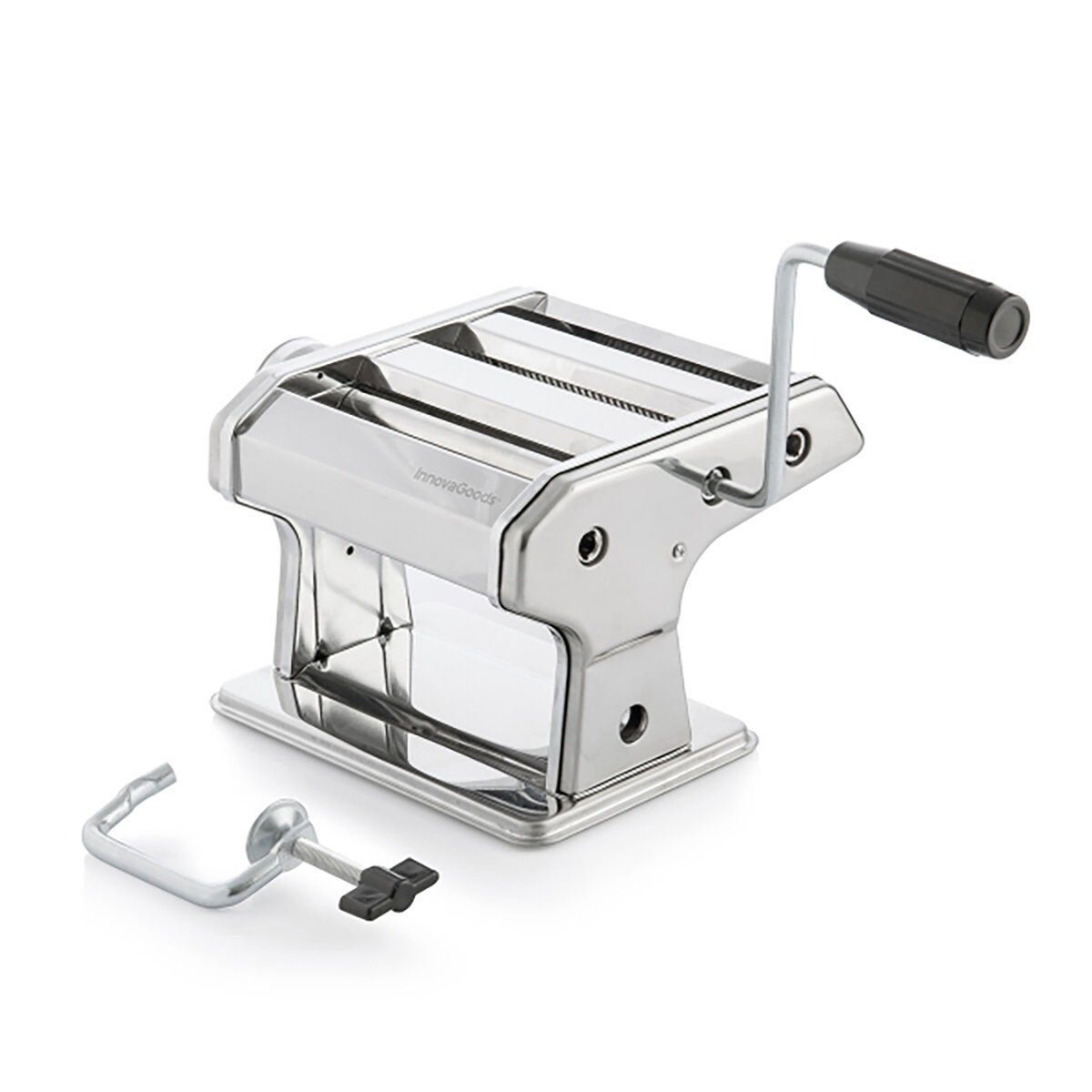 DOTMALL Nudelmaschine Edelstahl Pastamaschine, für Spaghetti Lasagne Nudeln,InnovaGoods