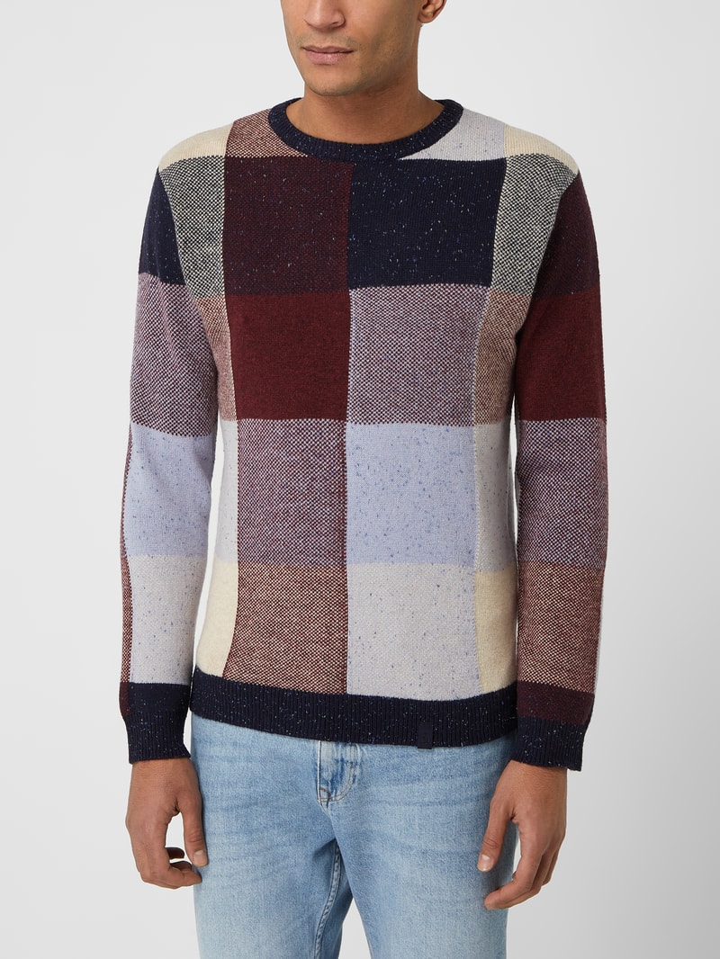 Pullover aus Wollmischung in bordeaux rot