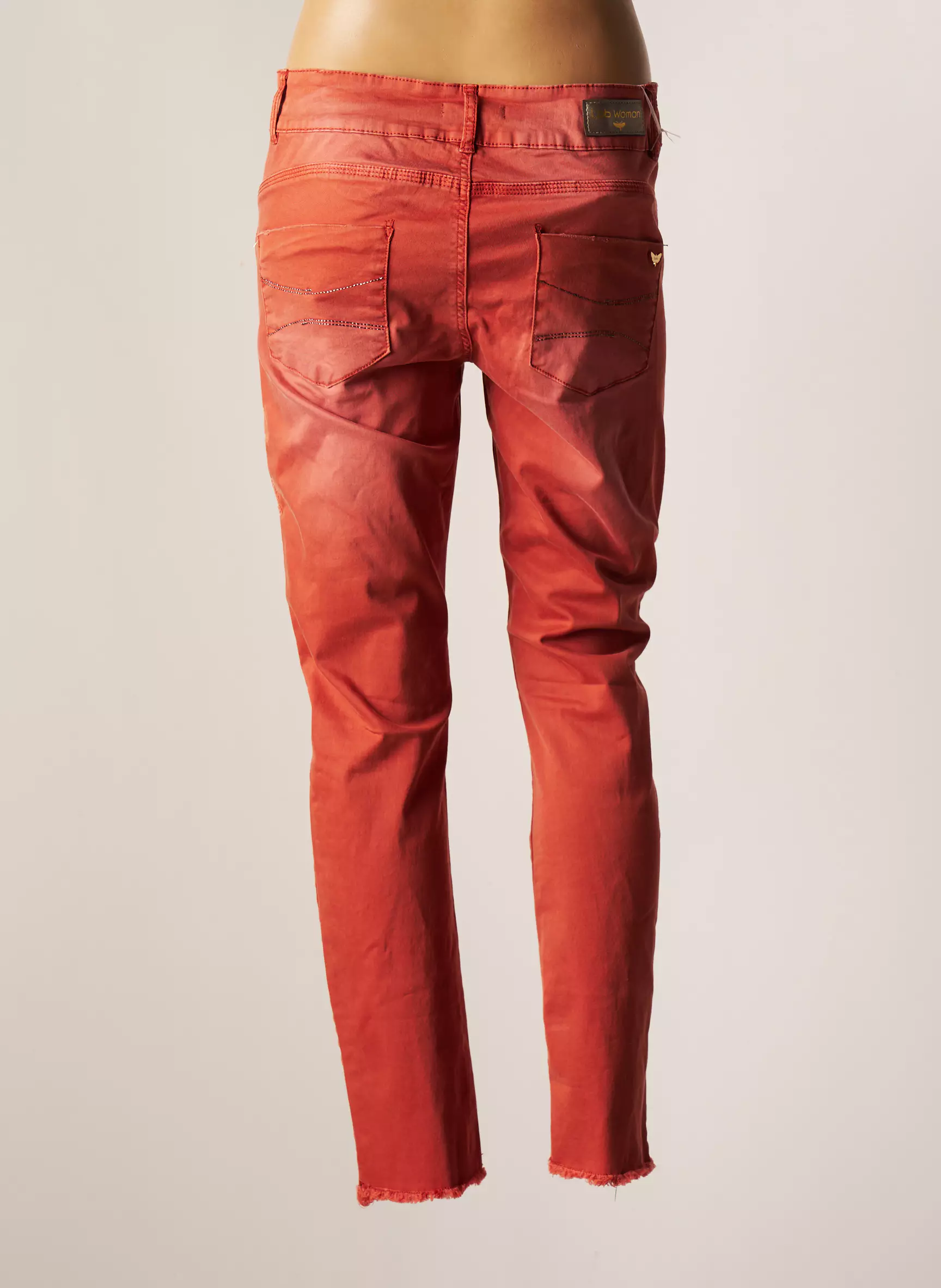 Les P Tites Bombes Pantalons Slim Femme couleur orange