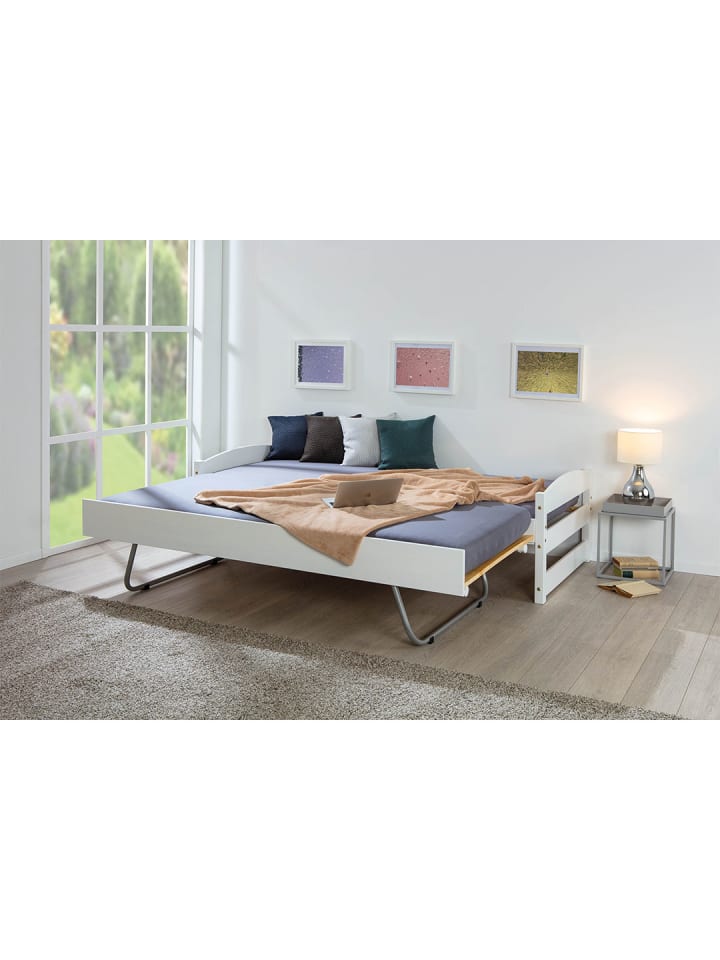 ebuy24 Bett Vicki Weiß 209 x 97 cm günstig kaufen onesize