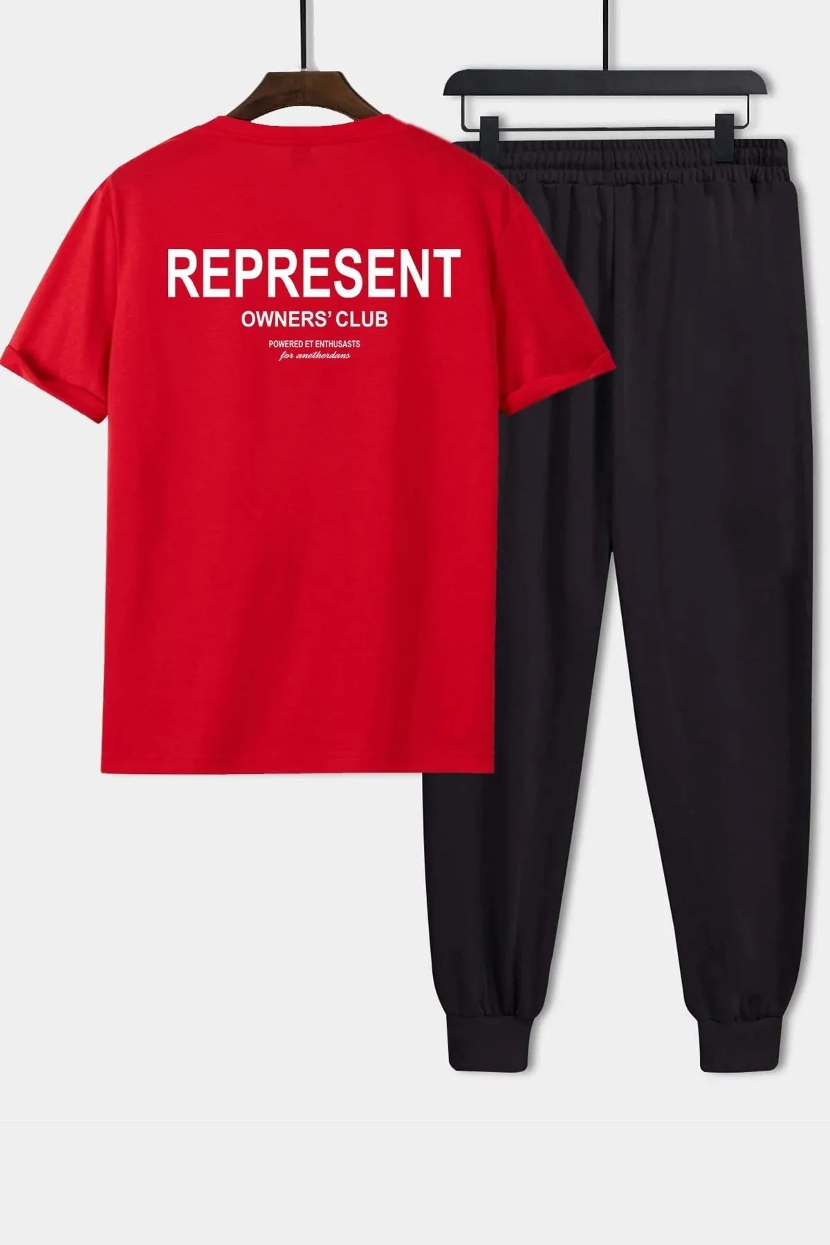 uyguntarz  Bedrucktes zweiteiliges Unisex-Trainingsanzugset von Represent