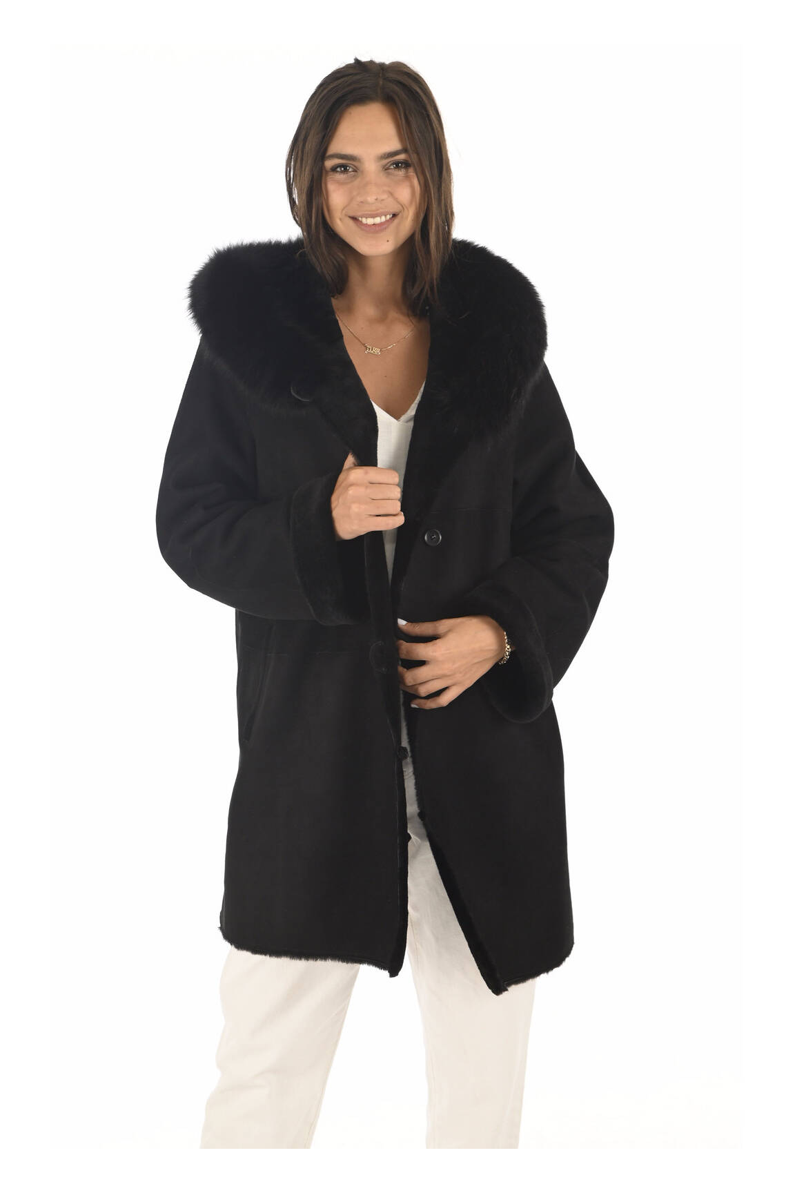 La Canadienne Manteaux Longs Femme couleur noir