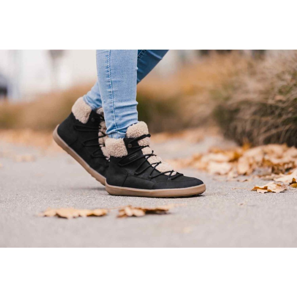 Be Lenka Bliss Black schwarze Winterbarfußschuhe