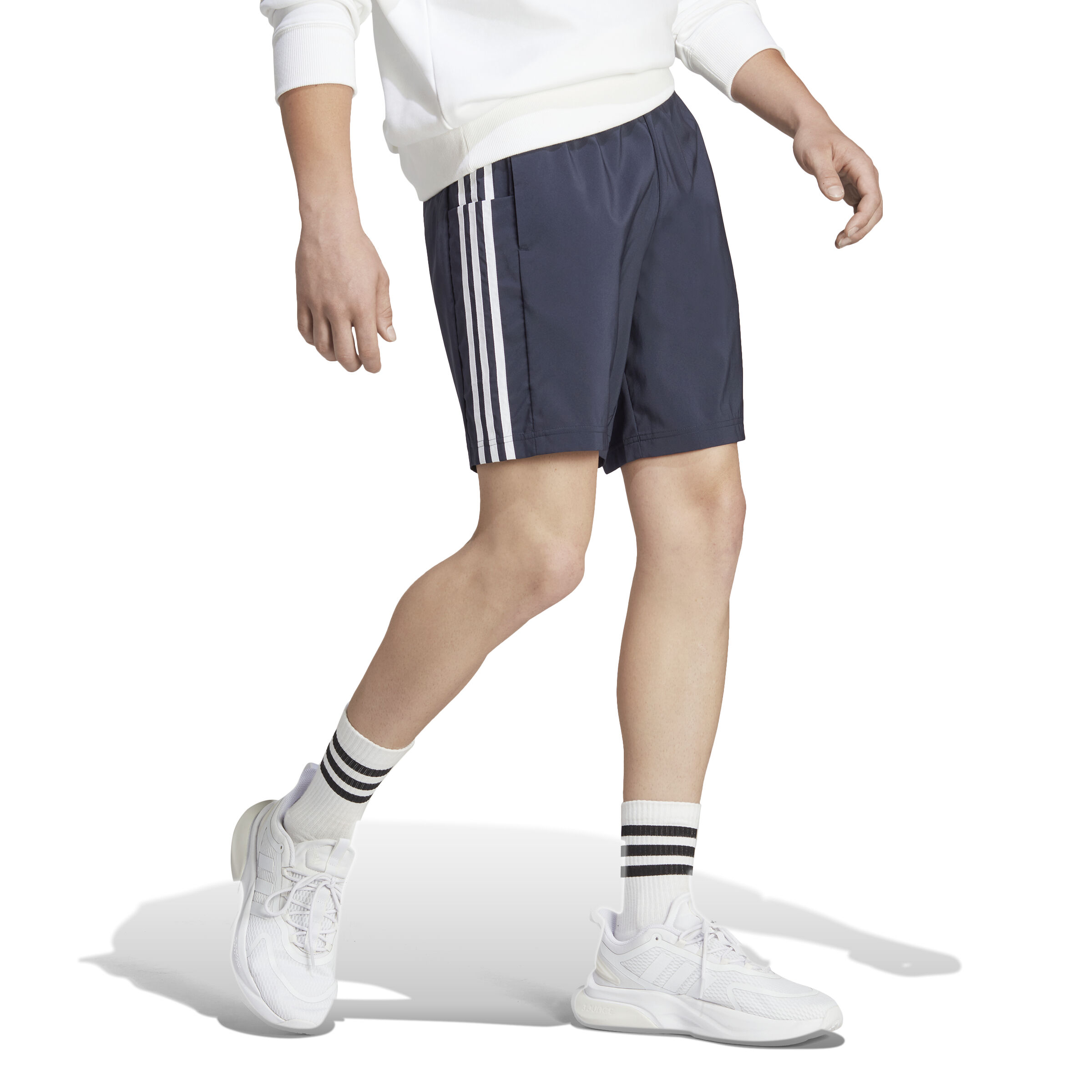 Essentials AEROREADY Chelsea 3-Stripes Shorts Herren - Dunkelblau, Weiß