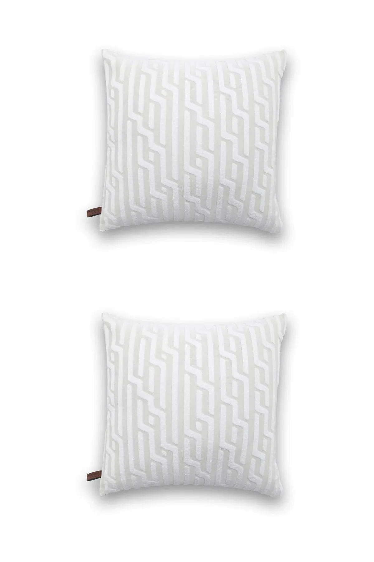 FAVORA  2-teiliger, gemusterter, spezieller Punch-Kissenbezug im Bohemian-Stil – Creme