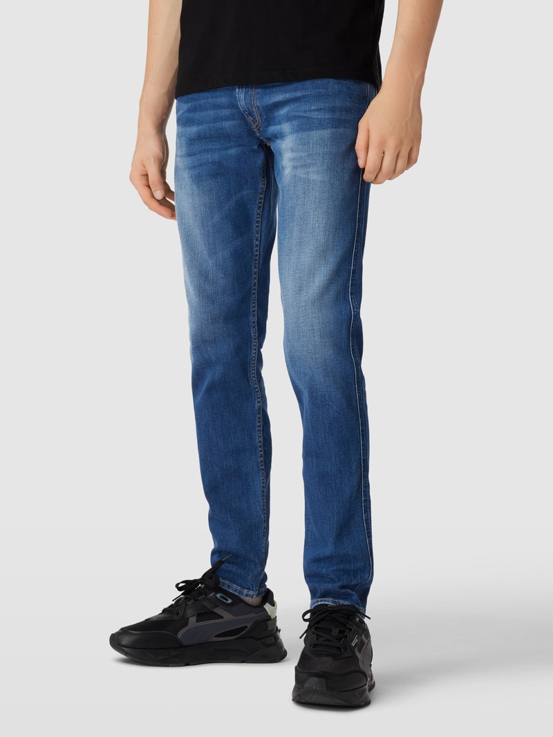 Straight Fit Jeans im 5-Pocket-Design Modell 'ANBASS' in jeans