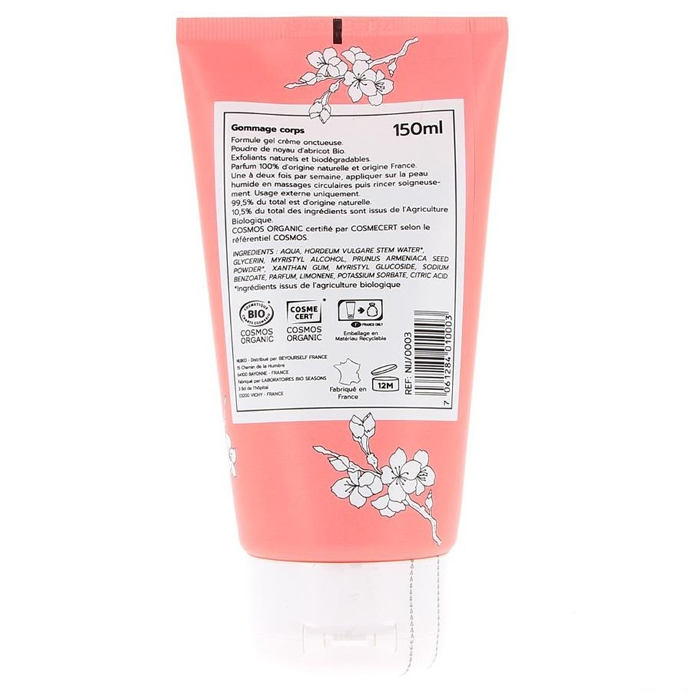 Exfoliant corporal organic NIJIKO cu sâmburi de caisă