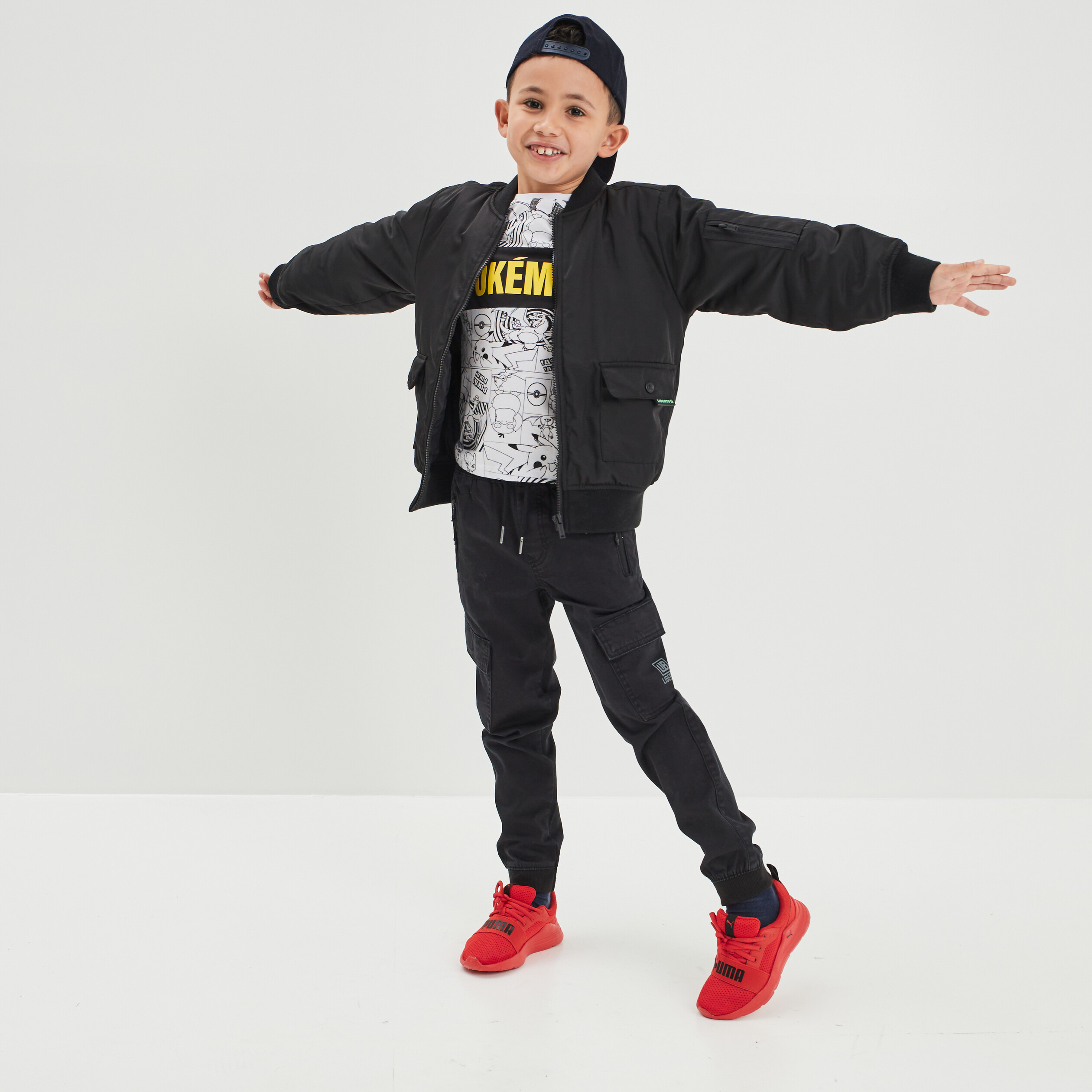 Pantalon battle Liberto noir garçon | La Halle