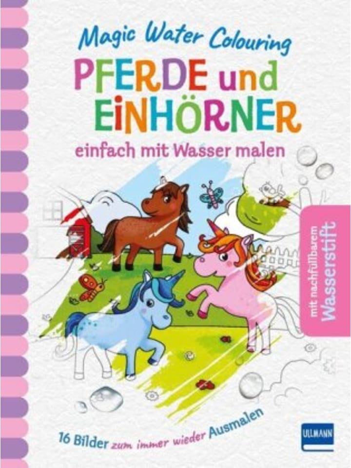 Ullmann Medien Papeterie/PBS - Magic Water Colouring - Pferde und Einhörner, m. 1 Beilage günstig kaufen onesize