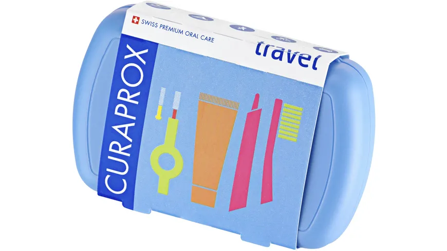 Curaprox Travel Set Zahnbürste & Zahnpasta Be You Blau