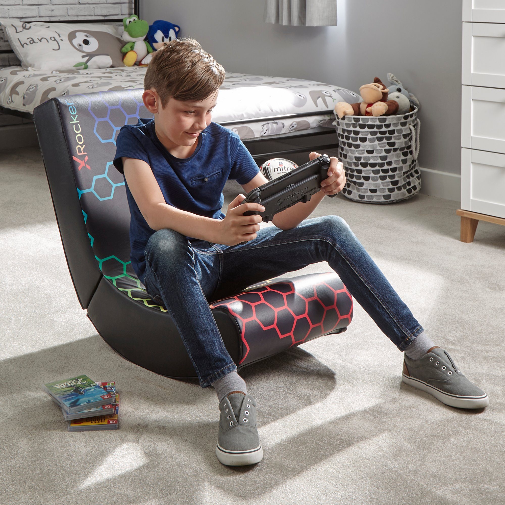 X Rocker Kindersessel Video Rocker Gaming Bodensessel, für Kinder