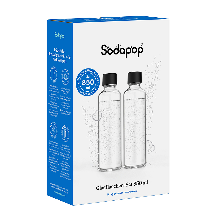Sodapop Glasflaschen 0,85L 2er-Set für Logan