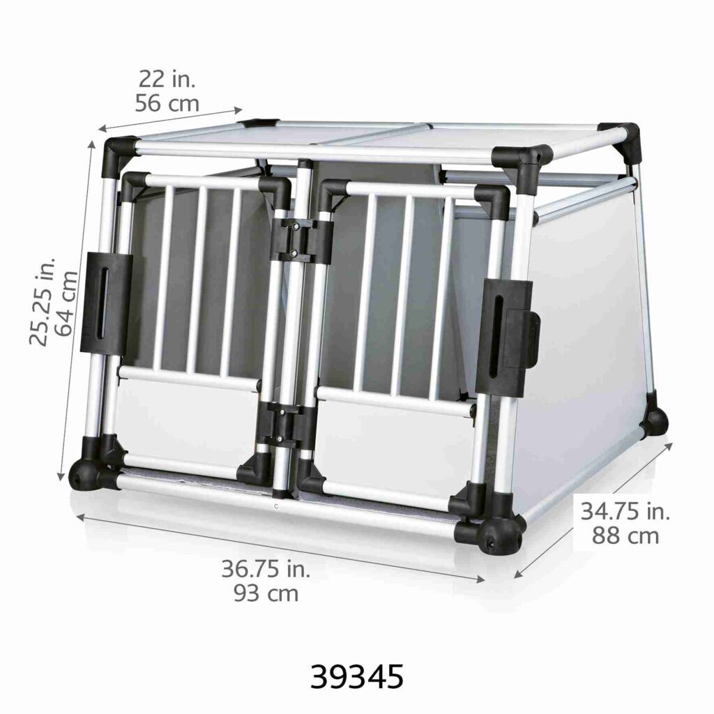Trixie Transportboxen & Gitterboxen Trixie Doppel-Transportbox Aluminium