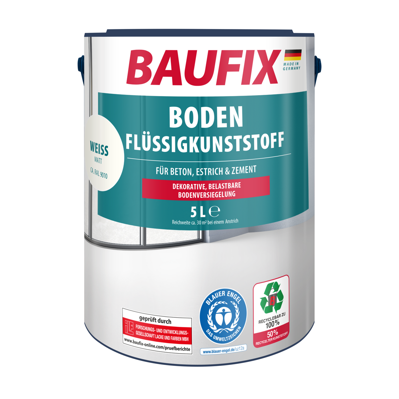 Baufix Boden-Flüssigkunststoff 5 l, weiß