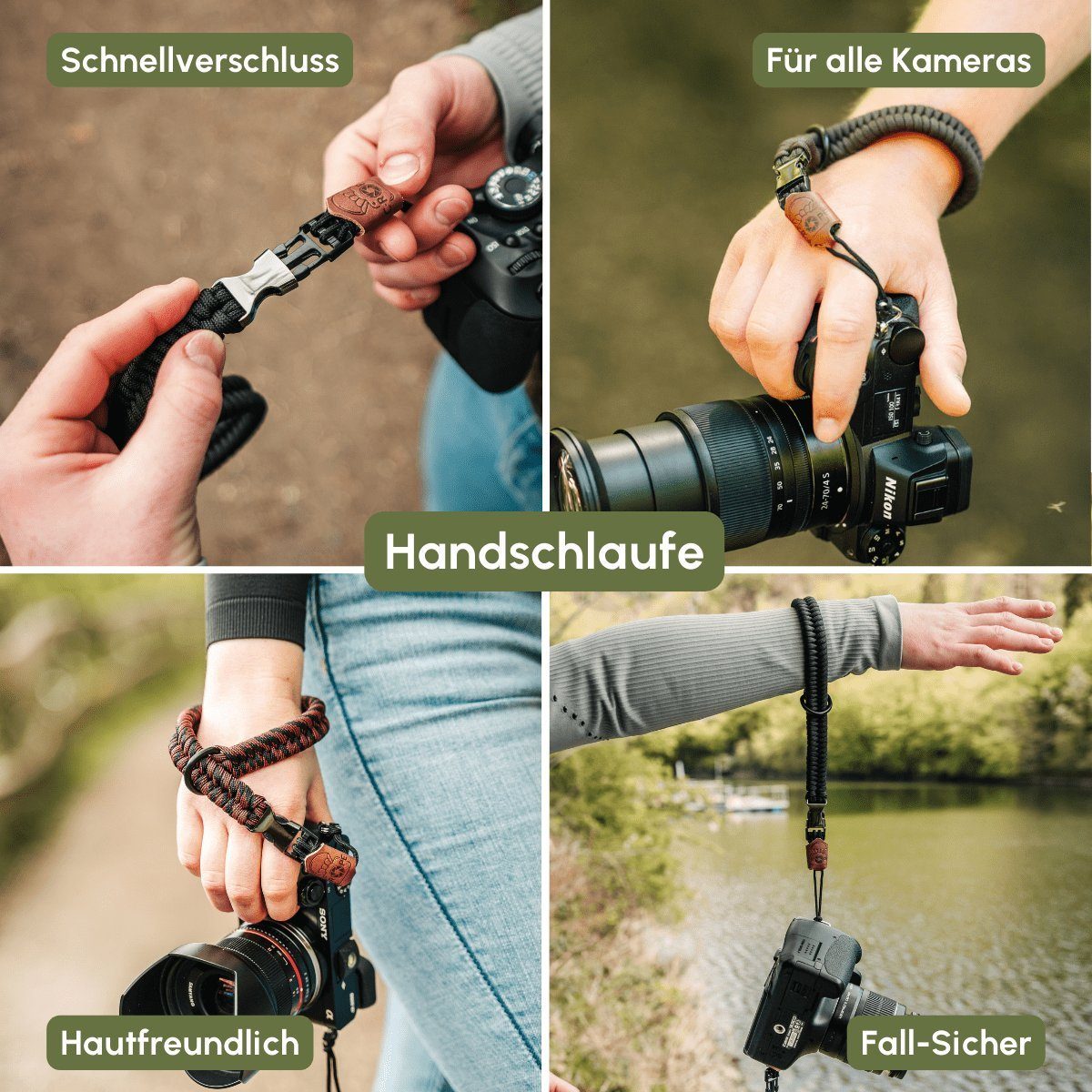 C-Rope Kamerazubehör-Set Kamera Handschlaufe Claw aus Paracord