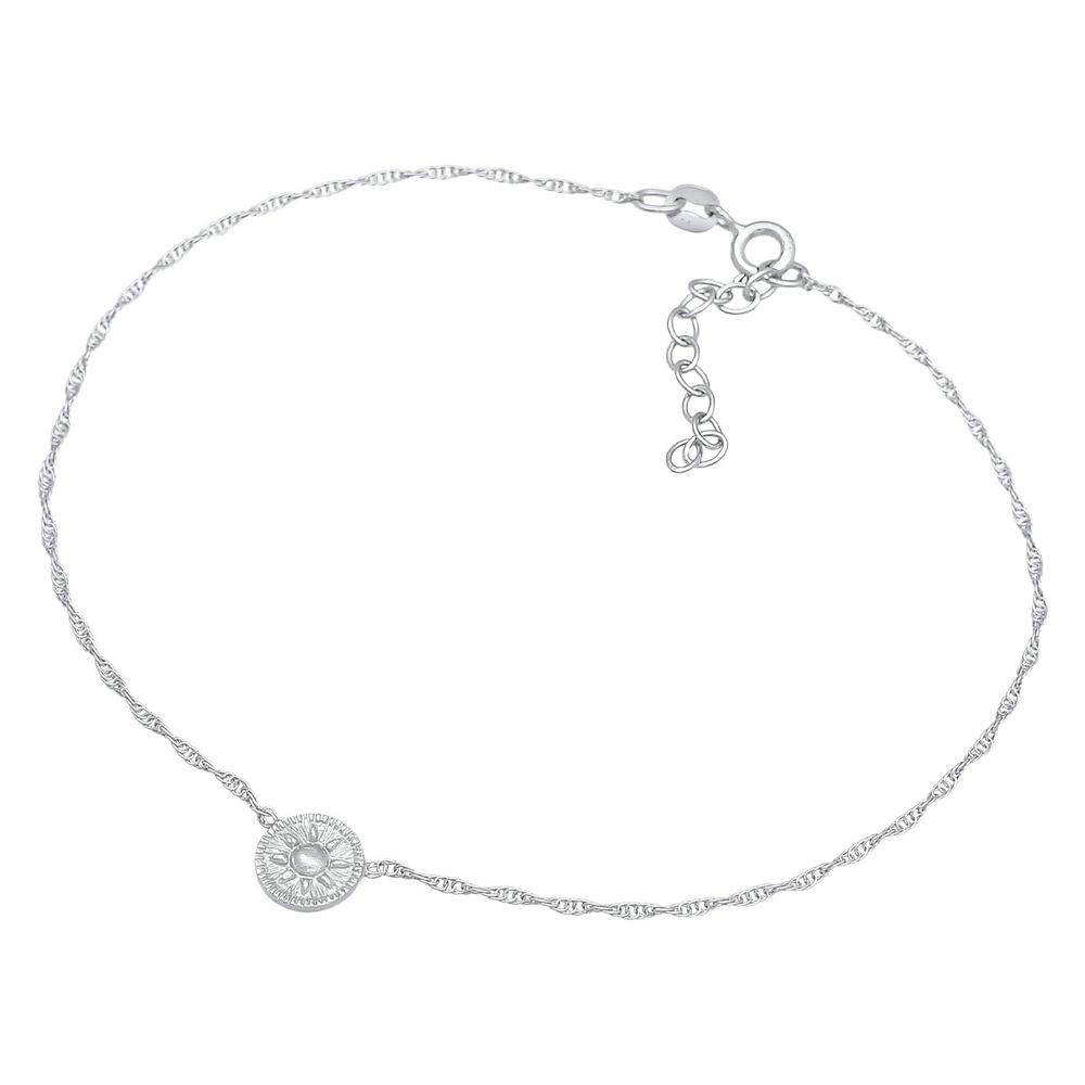 Elli Elli Bracelet de Cheville Femmes Bracelet de Cheville Monnaie Soleil en Argent St Bijoux