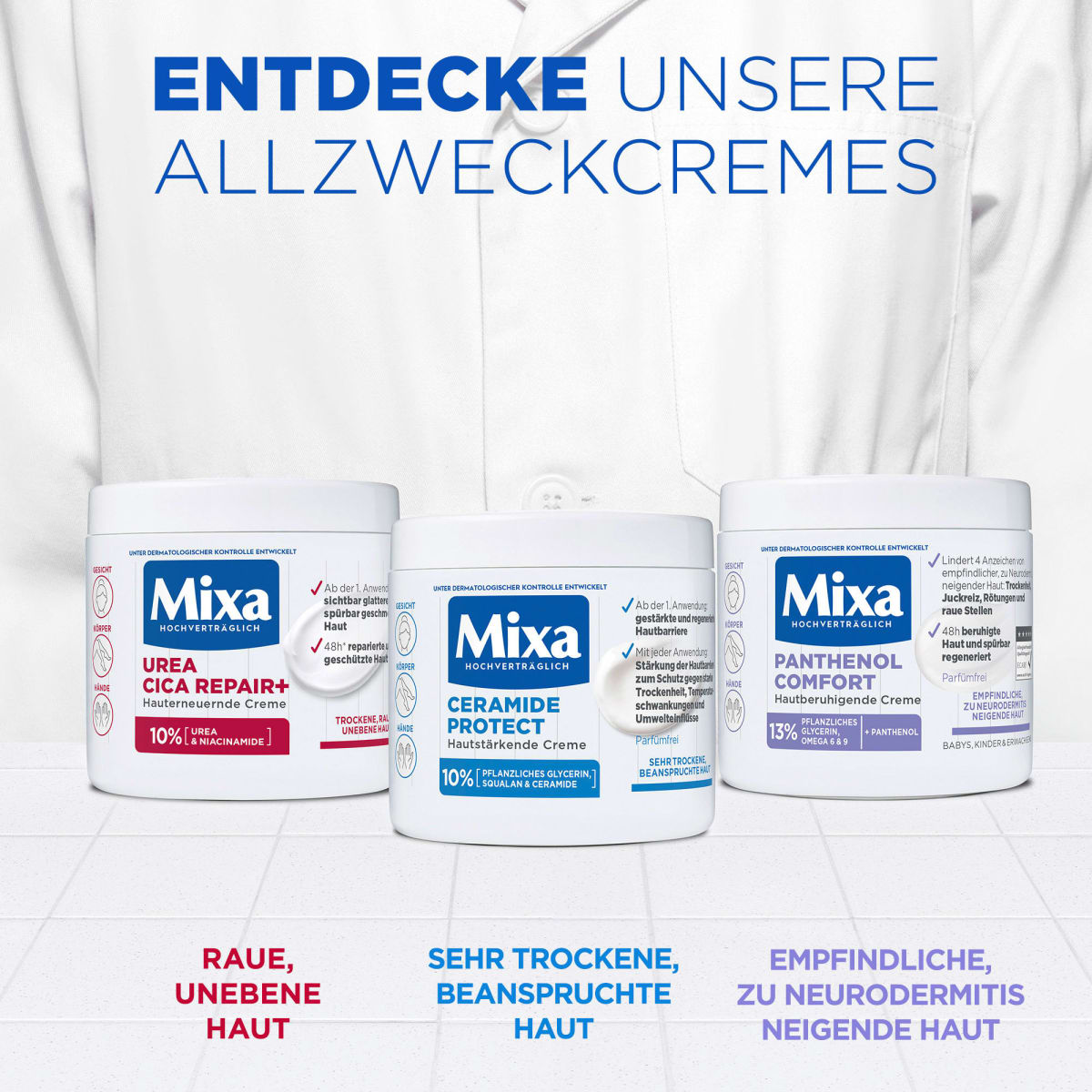 Pflegecreme Urea Cica Repair 10 % Urea & Niacinamide, 400 ml