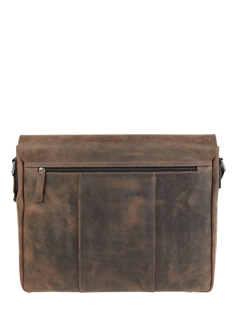 Messenger Bag aus Leder in dunkelbraun