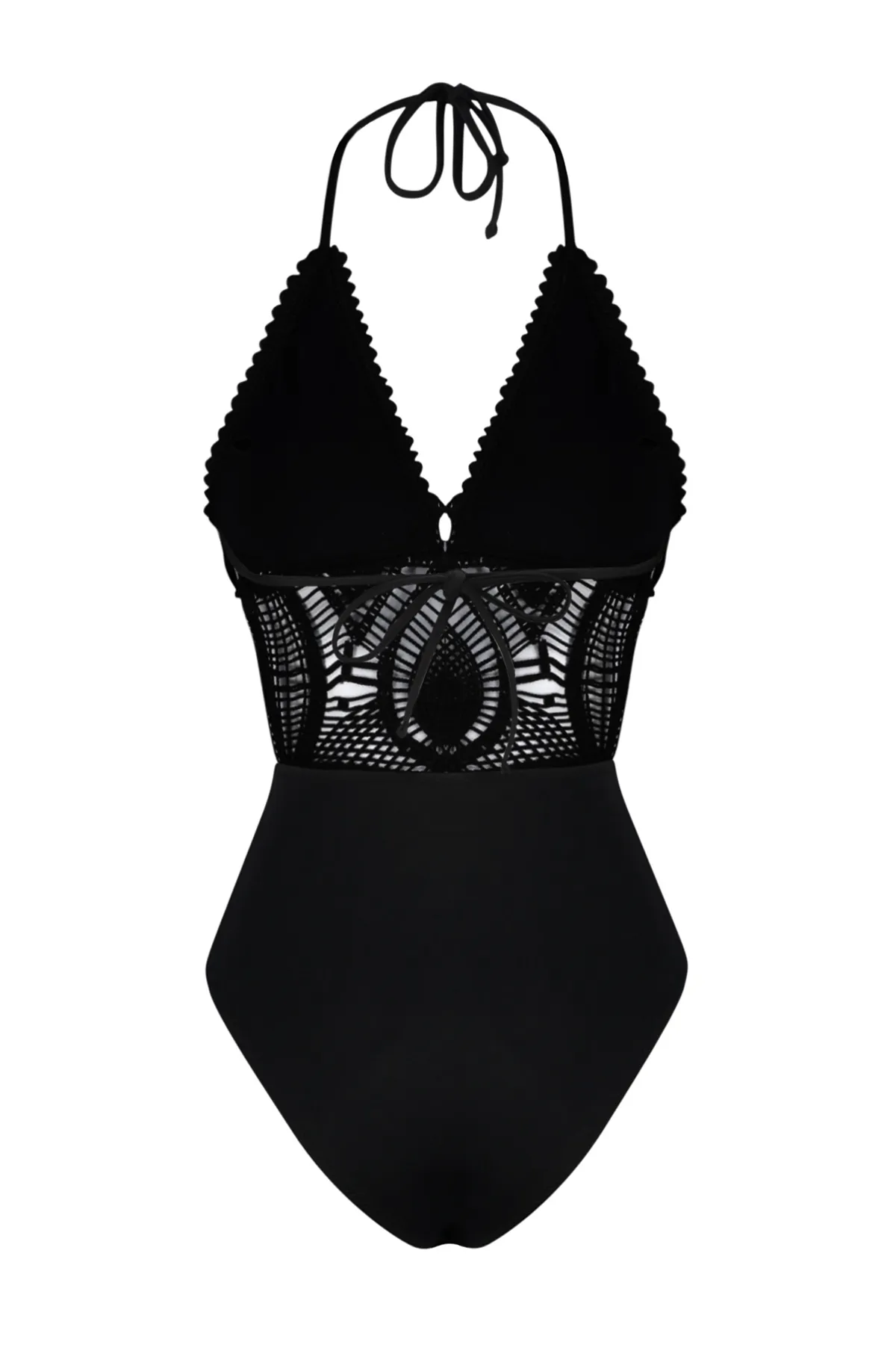 Trendyol Collection  Schwarze reguläre Mayokini-Strickware mit V-Ausschnitt TBESS24MY00002