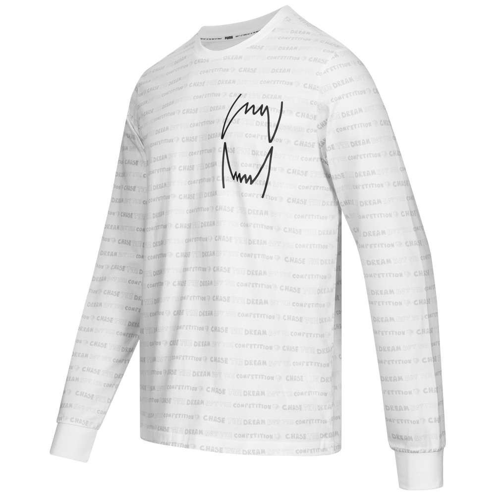 PUMA Hoops All Over Print Herren Langarmshirt 530590-02