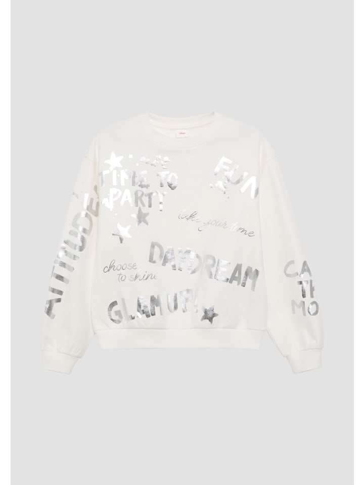 s.Oliver Sweatshirt langarm in Creme günstig kaufen