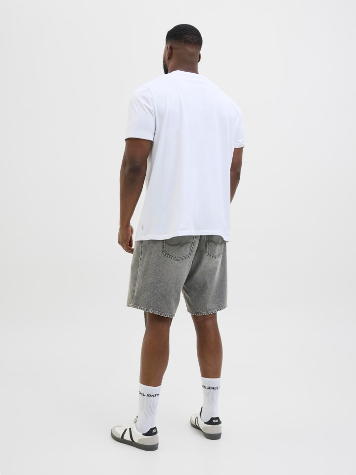 JACK & JONES PLUS Jeans-Shorts in Grey Denim günstig kaufen