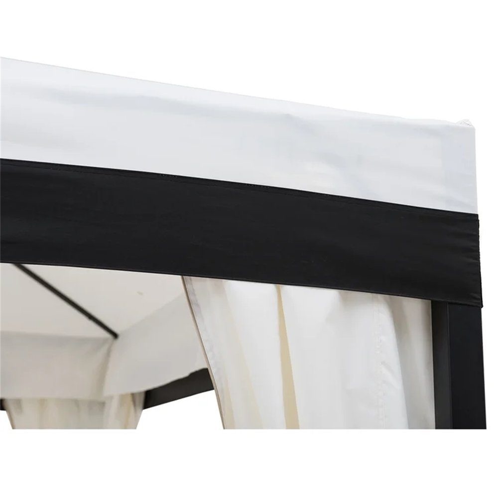 Mucola Pavillon Gartenpavillon 3x3m Pop-Up Gartenzelt Faltpavillon Pergola Pavillion, mit 4 Seitenteilen, mit Aufbewahrungstasche, kein Fundament nötig