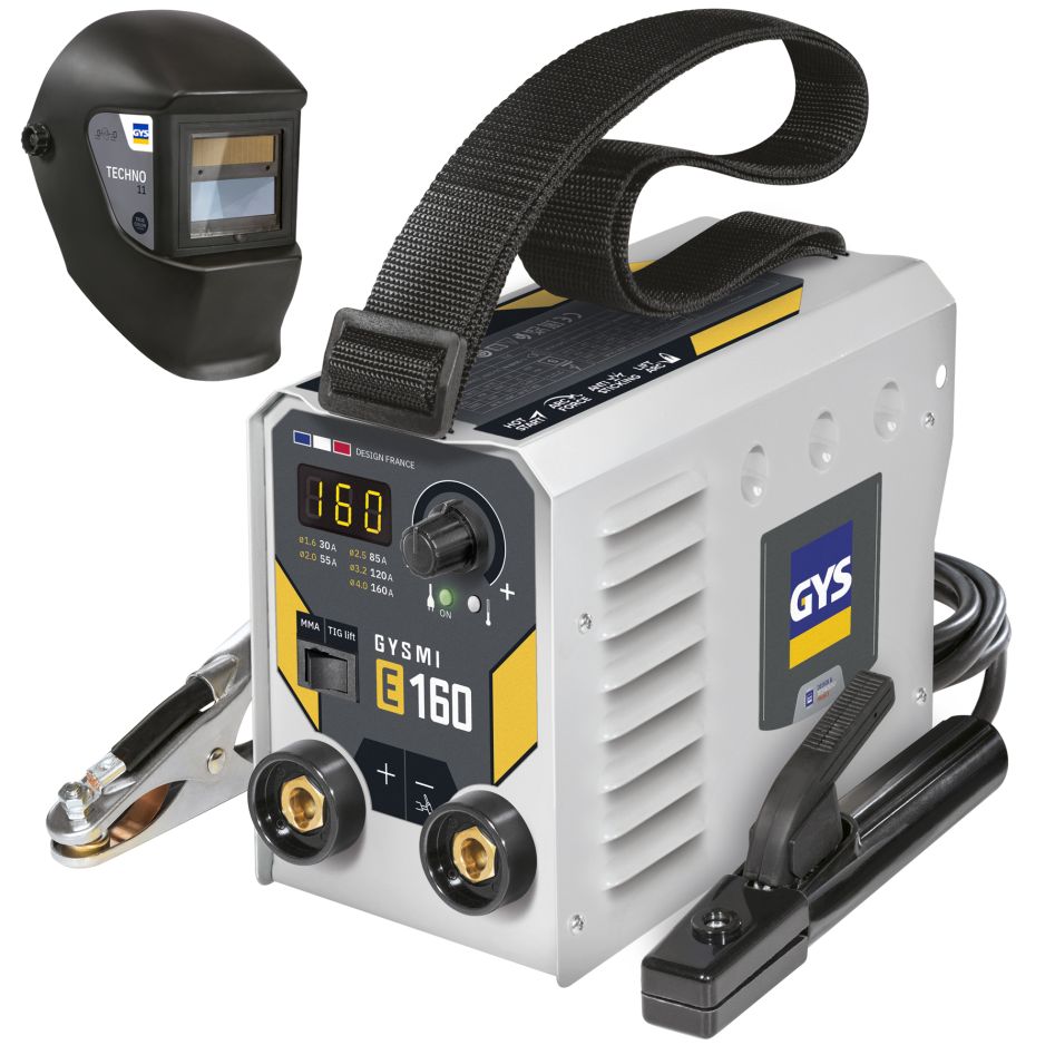 Gys 5192083783 GYSMI E160 Saldatrice inverter + Casco per saldatura LCD Techno 11 True Color