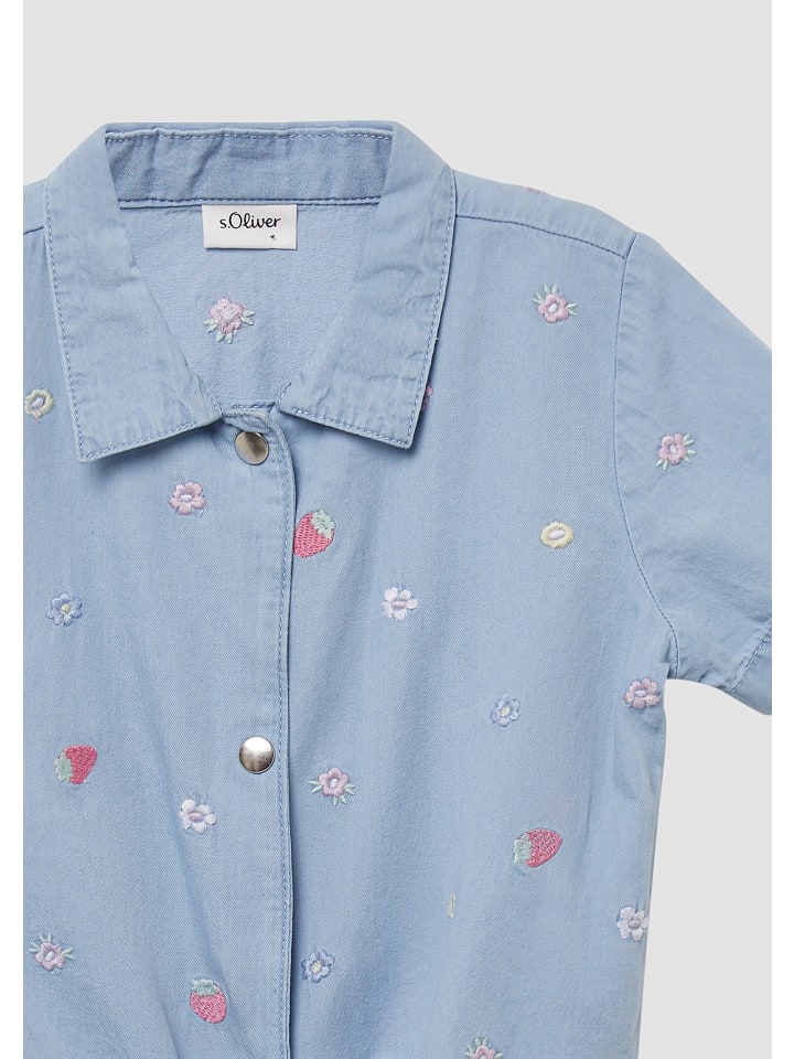s.Oliver Bluse kurzarm in Blau günstig kaufen