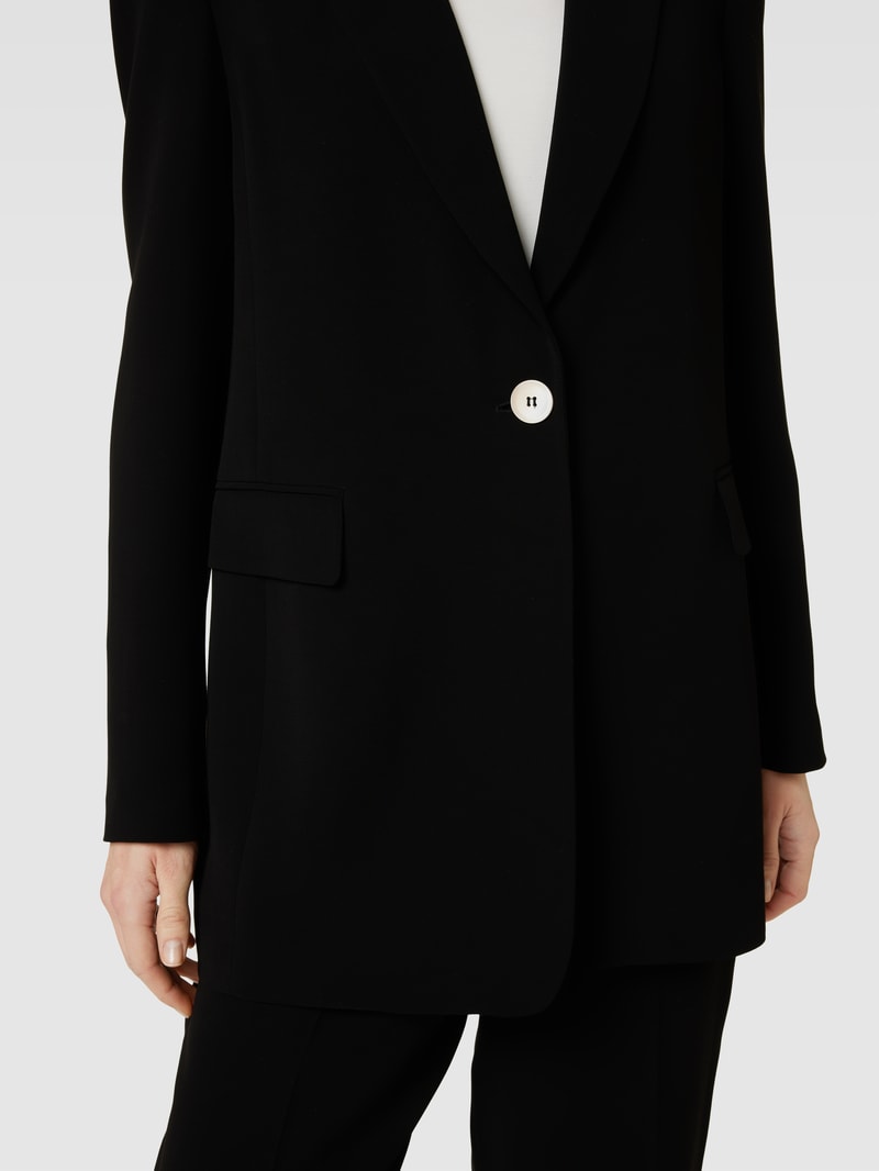 Blazer mit Reverskragen in schwarz