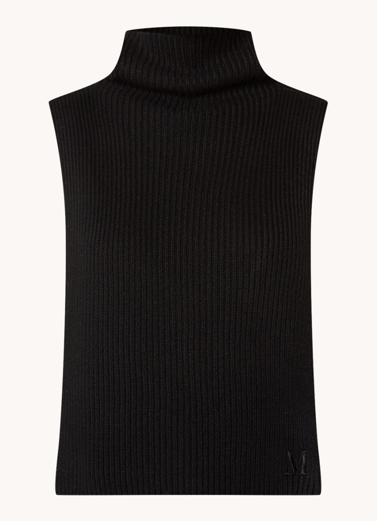 MaxMara Livigno Poncho din cașmir cu nervuri