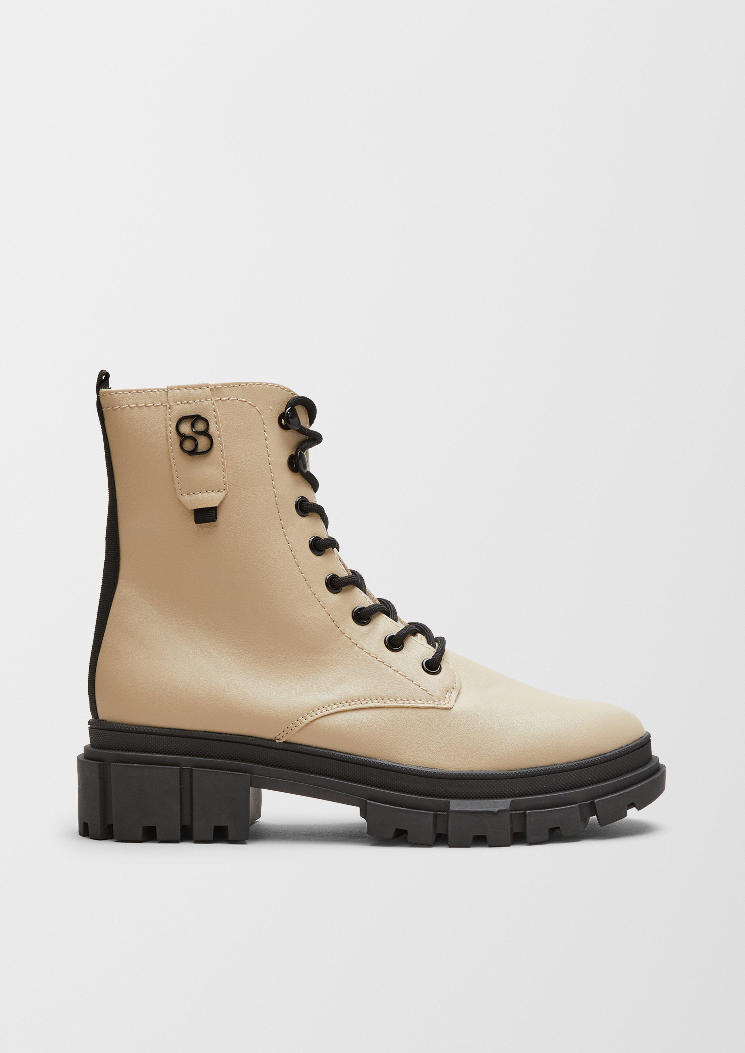 Schnürboots in Leder-Optik  6006491-400