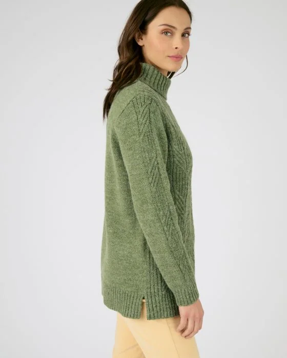 Pull col roulé maille chinée Thermolactyl