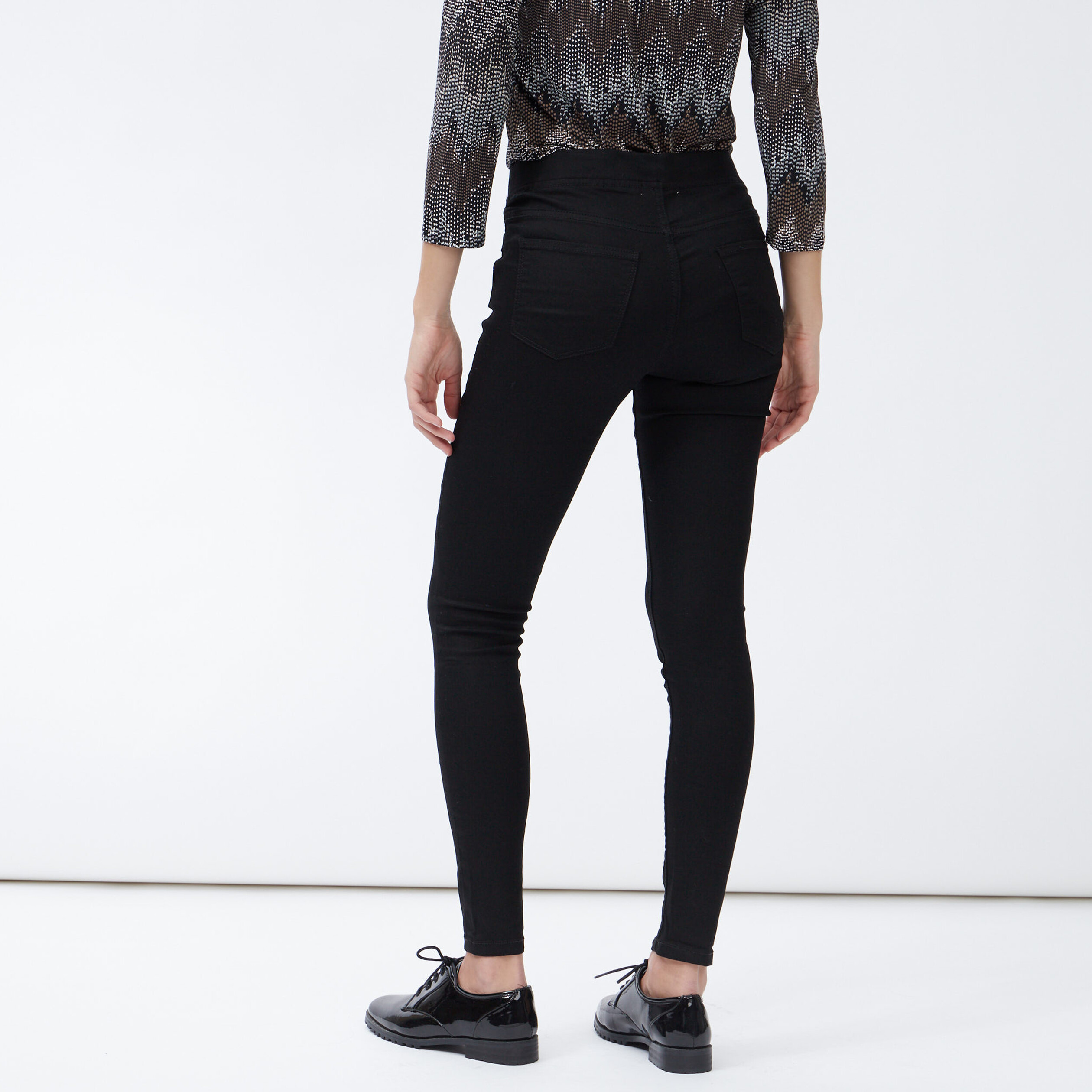 Jegging skinny taille basse noir femme | La Halle