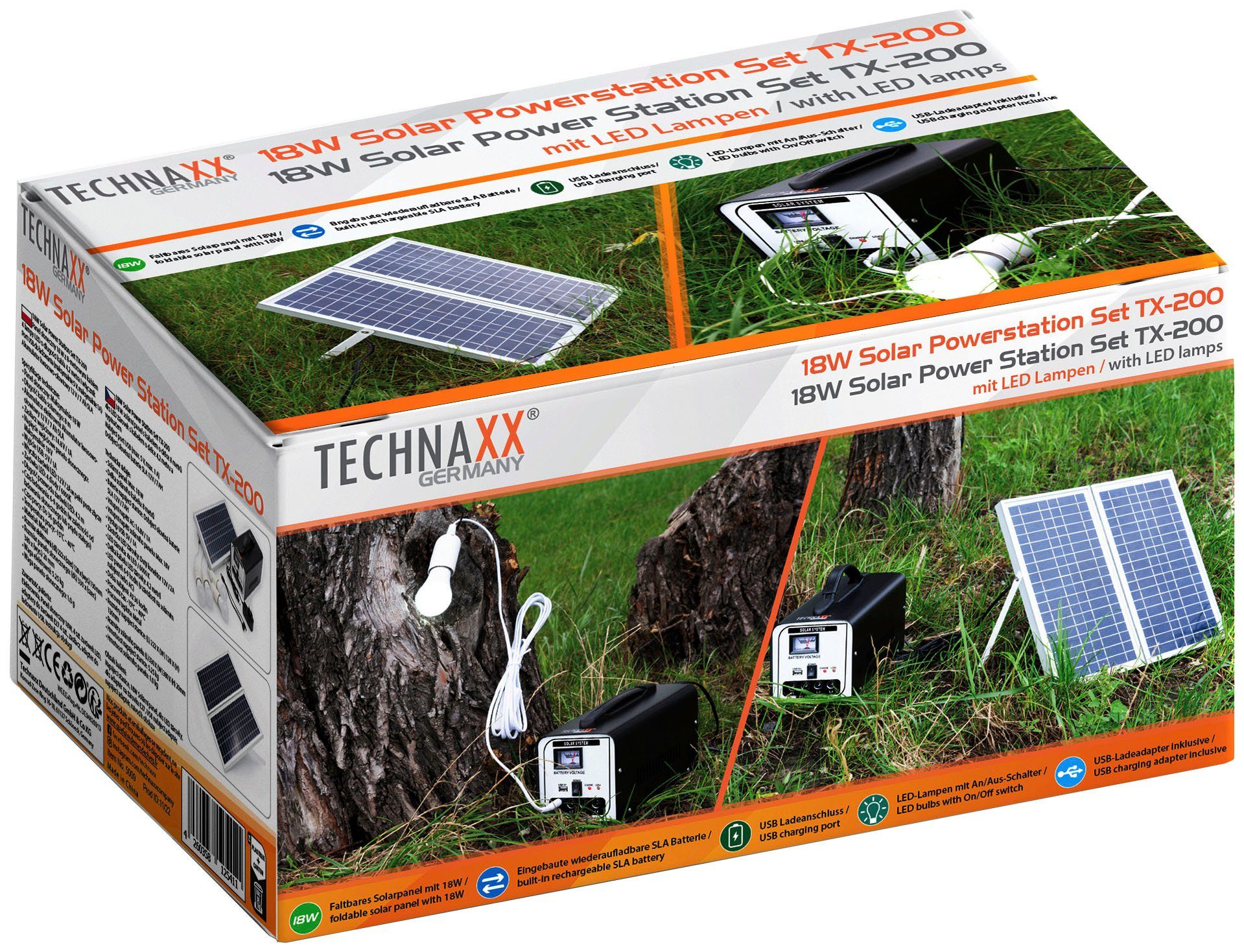 Technaxx Solaranlage TX-200, Polykristallin, 18 W