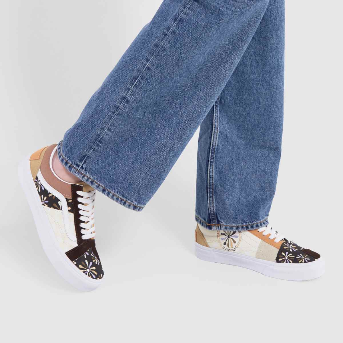 Vans – Old Skool – Multifärgade sneakers i lappmönster