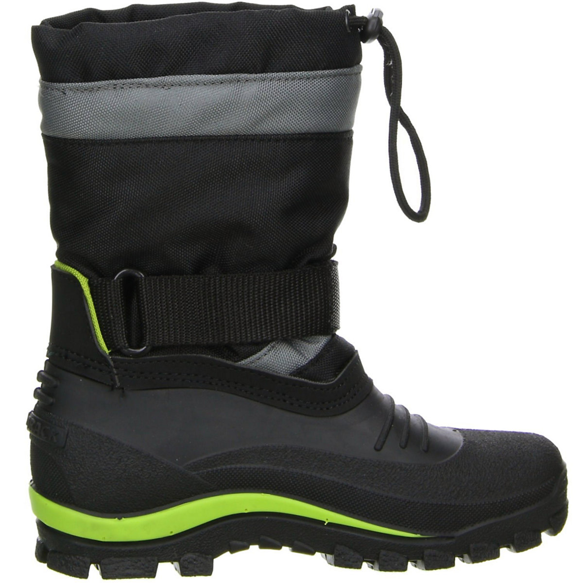 Kinder Jungen Mädchen gefütterter Winterstiefel Snowboots Klettverschluss schwarz