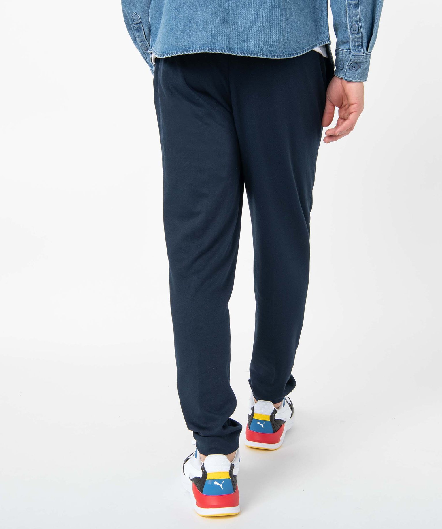 Pantalon homme en maille extensible bleu fonce | GEMO