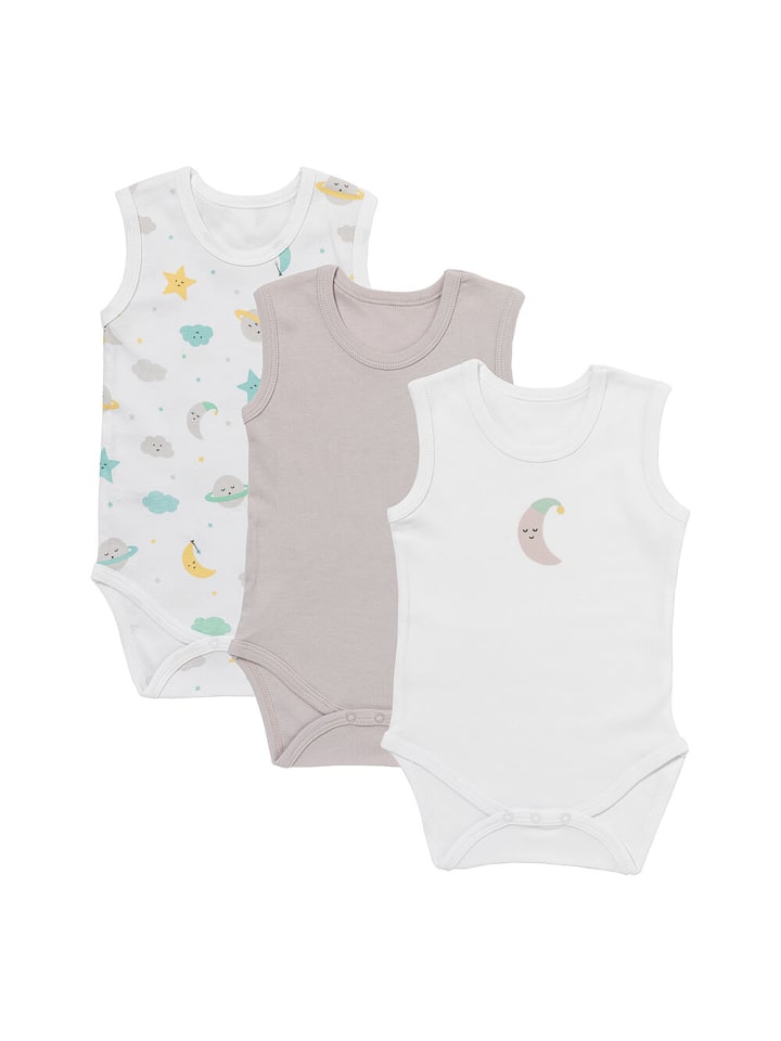 Schlummersack Bio Baby-Bodys ärmellos 3er-Pack in Grün günstig kaufen