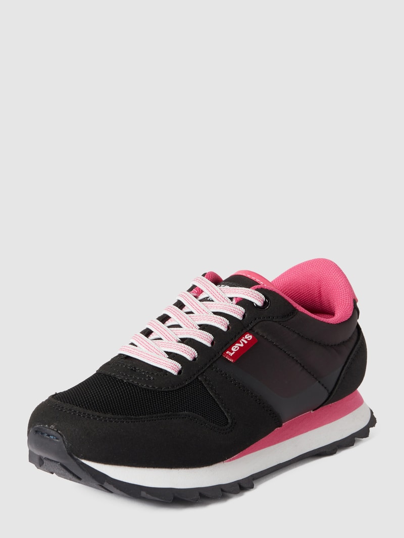 Sneaker mit Label-Details Modell 'ALEX' in schwarz