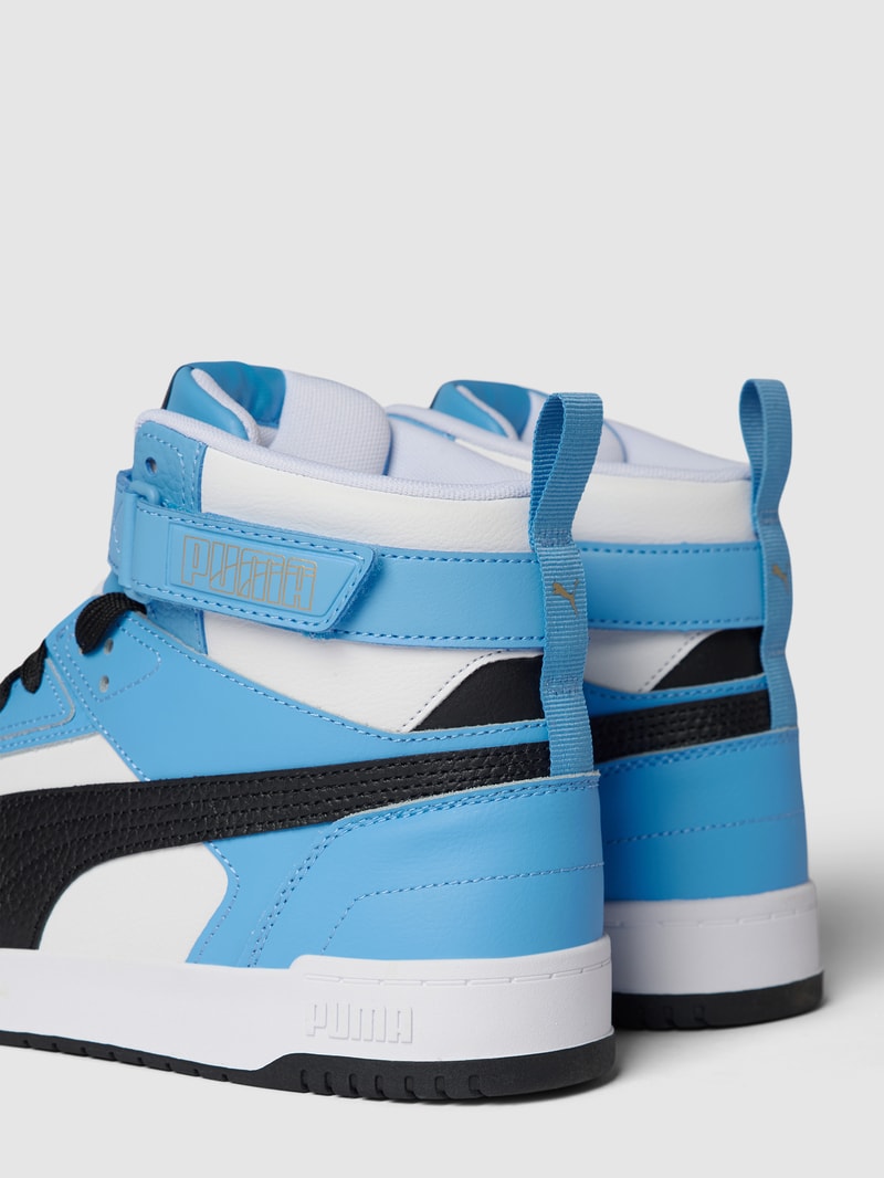 High Top Sneaker aus Leder-Mix Modell 'RBD Game' in hellblau
