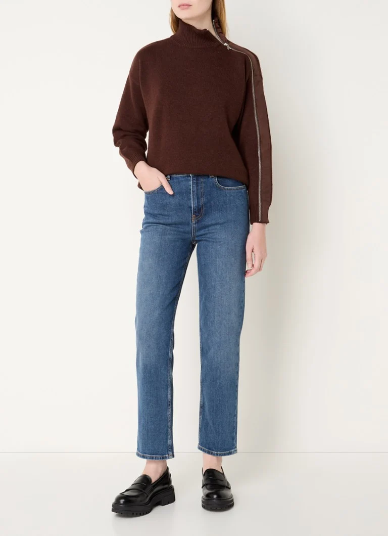 Maglione a collo alto a maglia fine in misto lana Claudie Pierlot Malolobis.
