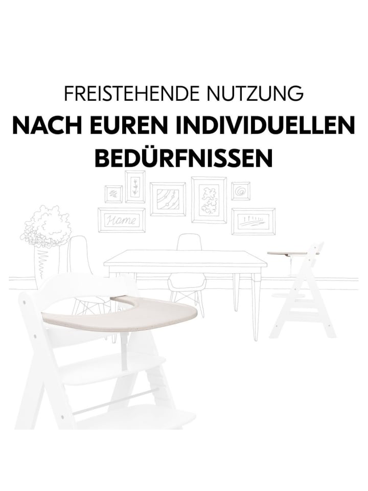 Hauck Essbrett und Tisch für Alpha Hochstuhl (Click Tray) in beige günstig kaufen onesize