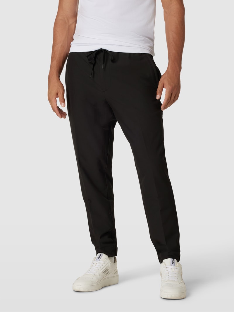 Stoffhose mit elastischem Bund Modell 'Flex' in schwarz