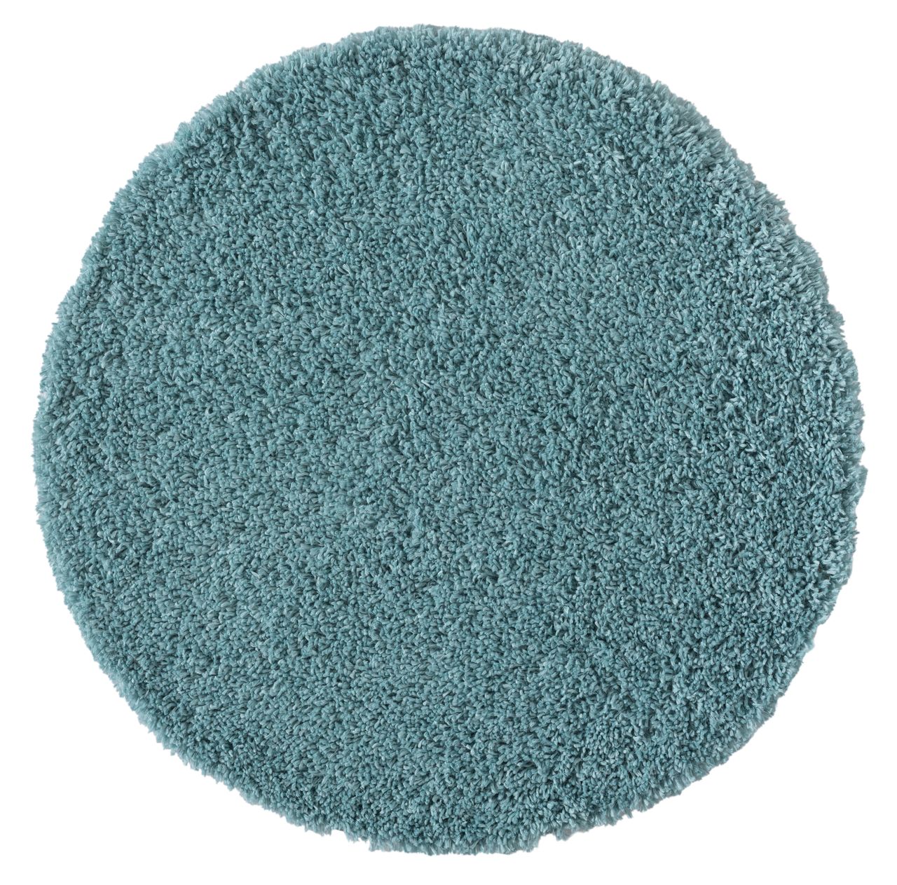 MyFlair Teppich Elodie, 100cm x 100cm, Farbe Hellblau, rund, Florhöhe 37mm