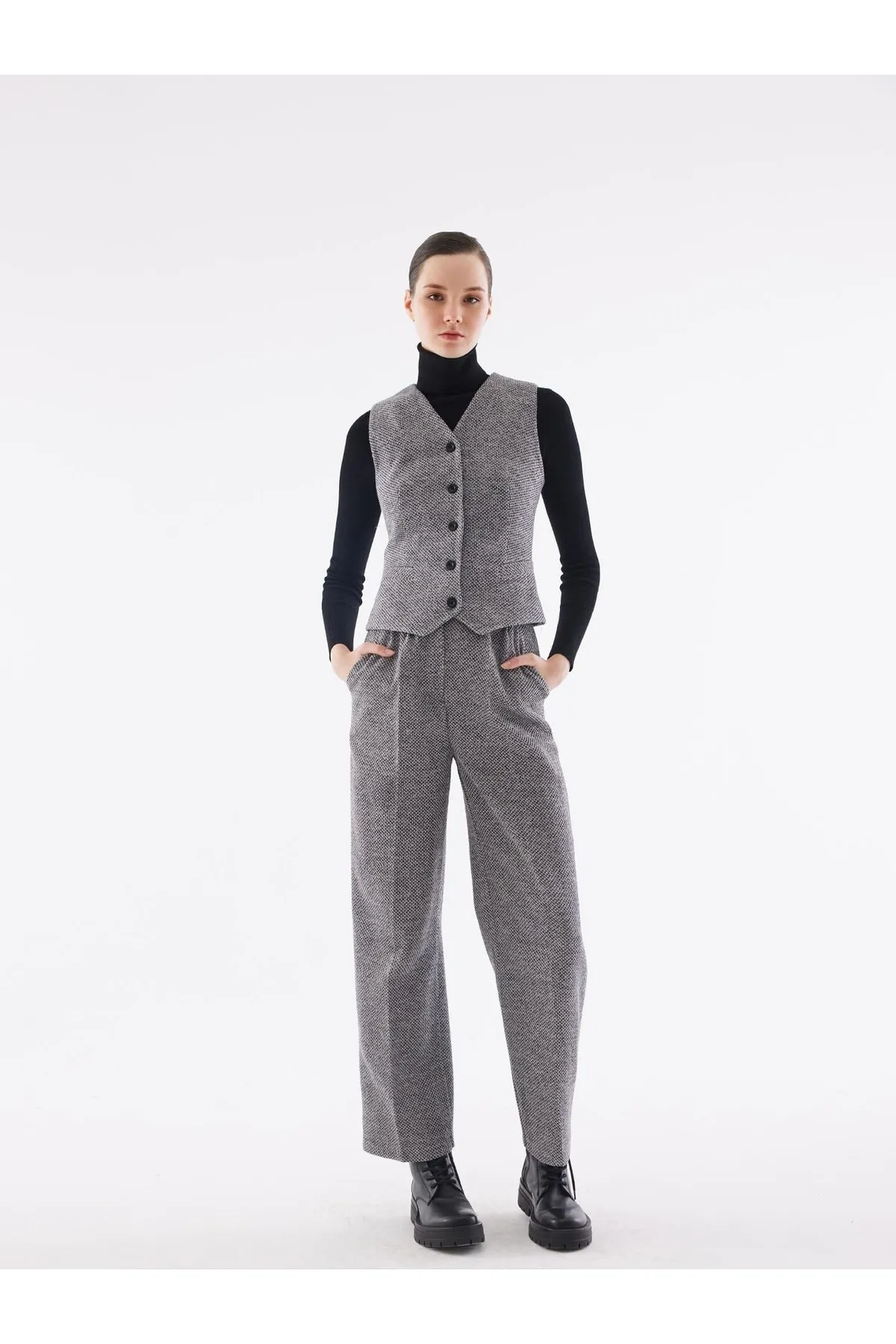 Juste Studio  Zweiteiler - Grau - Regular Fit