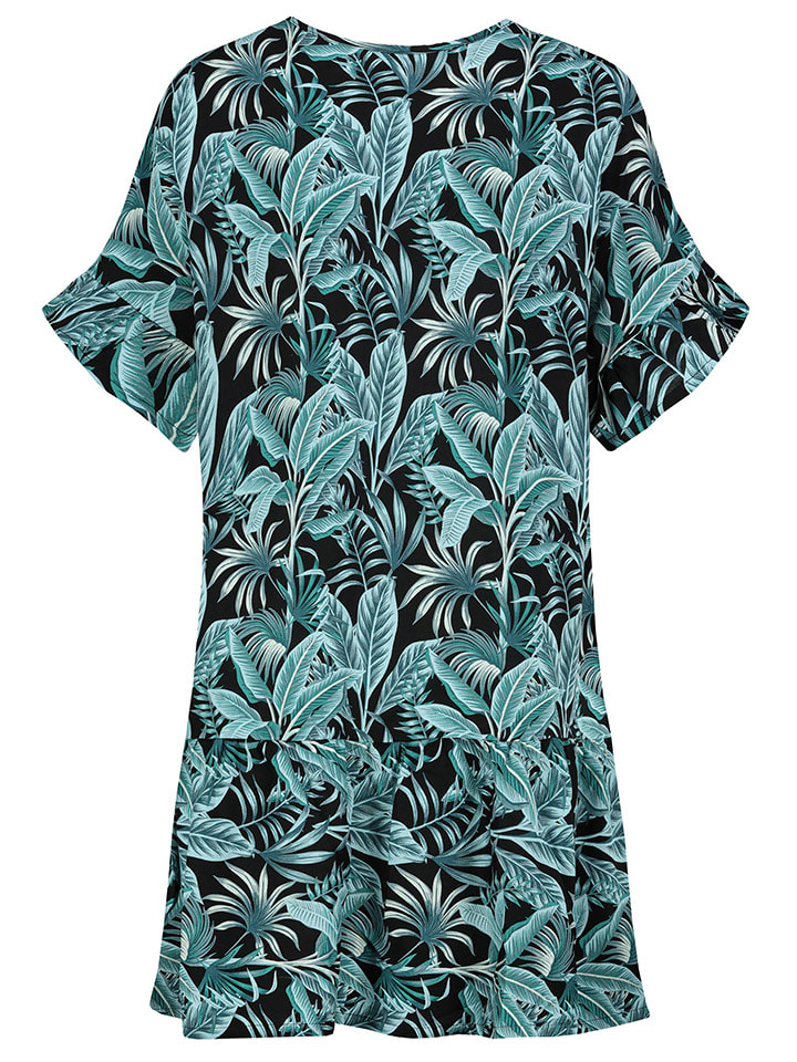 Sublevel Kleid in Türkis/ Schwarz günstig kaufen