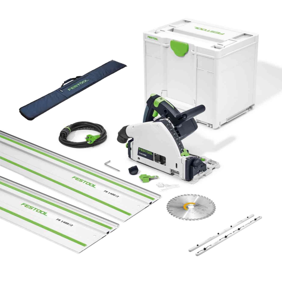 Festool 577010B TS 55 FEBQ-Plus-FS Ubodna pila + 2x Lenjir FS1400/2 + 2x Priključak + Kofer