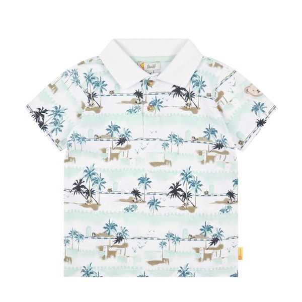 Poloshirt kurzarm, weiß für Jungs