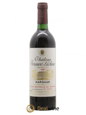 Château Prieuré Lichine 4ème Grand Cru Classé  1981 - Lot de 1 Bouteille